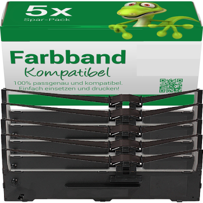 5x Farbband kompatibel zu Epson S015021 für Epson LQ-570/800/-850/-870