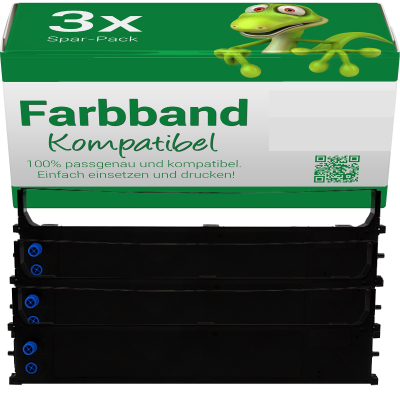 3x Farbband kompatibel zu OKI 43571802 für OKI Microline 1120/1190