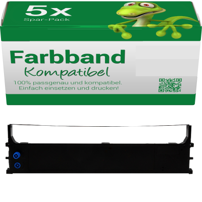 5x Farbband kompatibel zu OKI 43571802 für OKI Microline 1120/1190