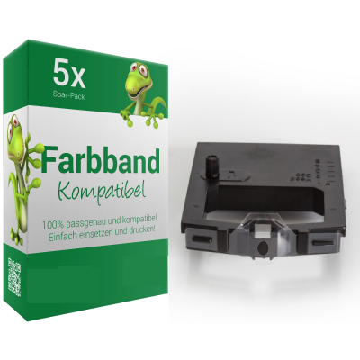 5x Farbband kompatibel zu OKI 09002303  für OKI ML 280/320/3320/3321