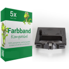 5x Farbband kompatibel zu OKI 09002303  für OKI ML...