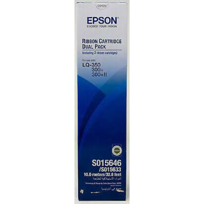 Original Epson Farbband S015646 für LQ-300/300+/300+II/350 (Doppelpack)
