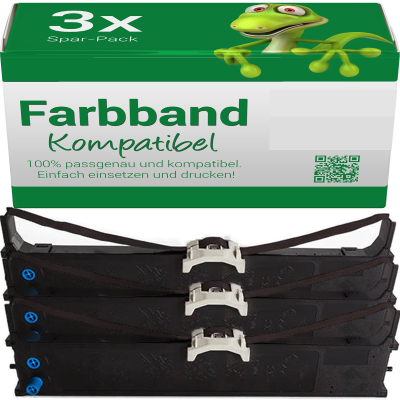 3x Farbband kompatibel zu Epson S015055 für Epson DFX-5000/-8000/-8500