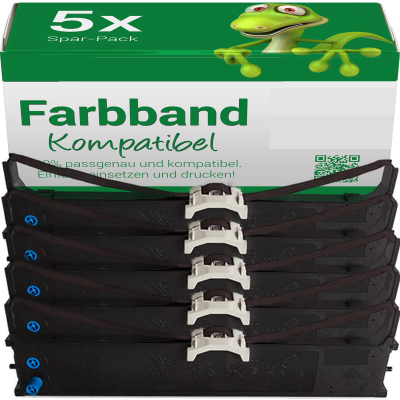5x Farbband kompatibel zu Epson S015329 für Epson FX-890