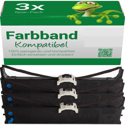 3x Farbband kompatibel zu Epson S015610 für Epson LQ-690